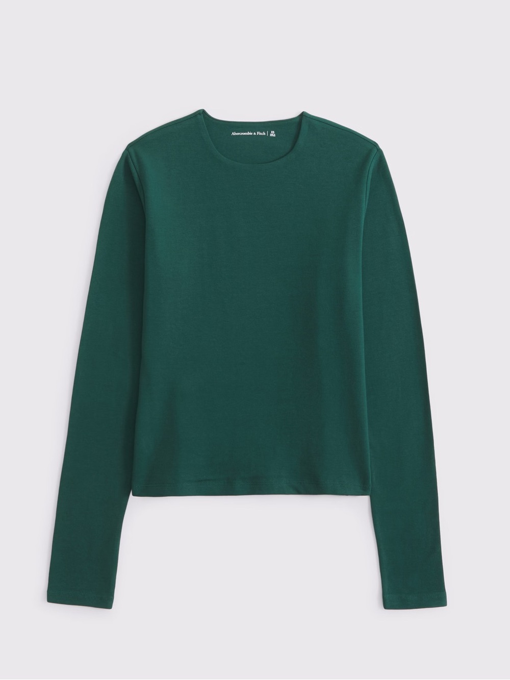 Abercrombie & Fitch Women’s Double-Lined Long-Sleeve Baby Tee | Juniper | Large